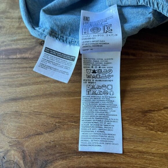 Levi’s Shelby Blue Chambray Button Front Tank Top Romper - Picture 8 of 10